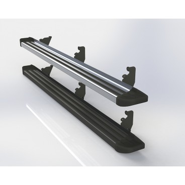 Estribos planos de aluminio para Nissan Frontier d40